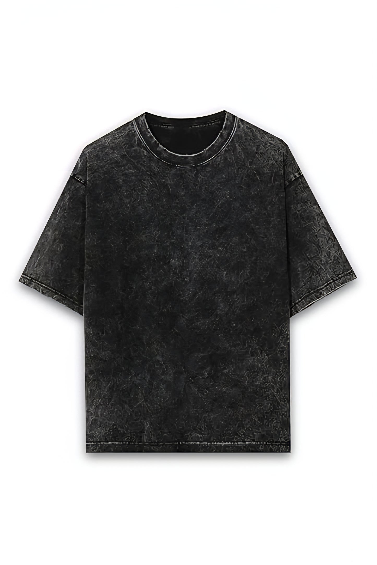 Men's Black Acidwash Oversized T-shirt