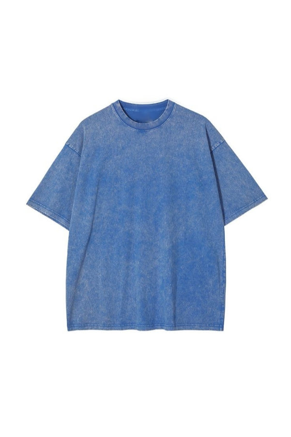 Men's Blue Acidwash Oversized T-shirt