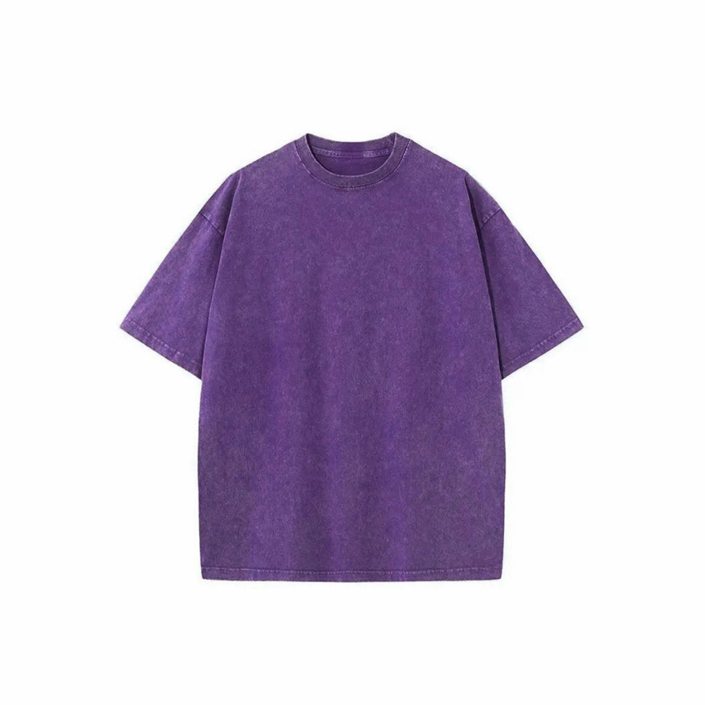 Men's Purple Acidwash Oversized T-shirt