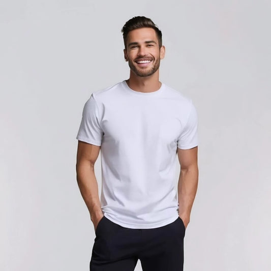 Men's White Regular Fit T-shirt